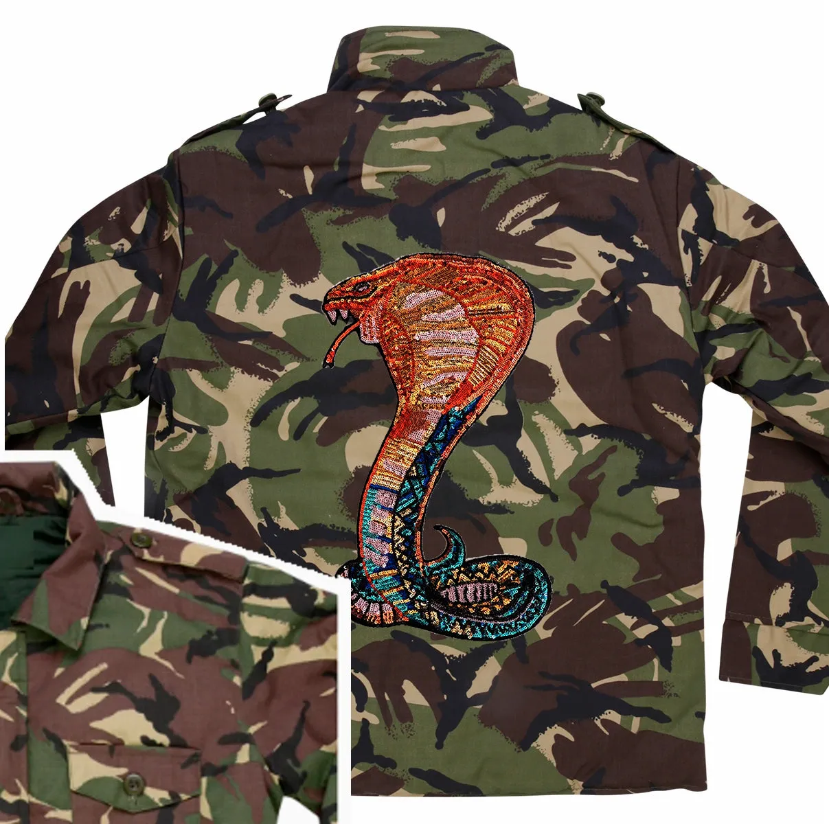 Sequin Serpent Camo Jacket