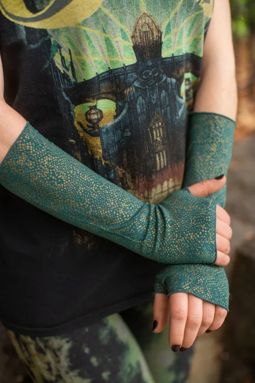 Snake Print Reversible Arm Warmers