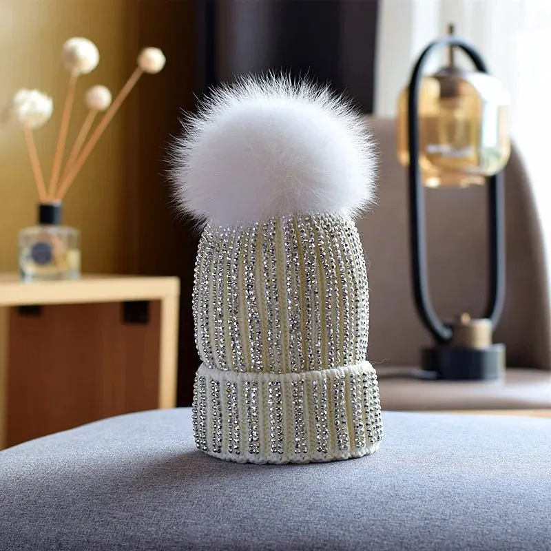 Sparkle Pom Pom Beanie