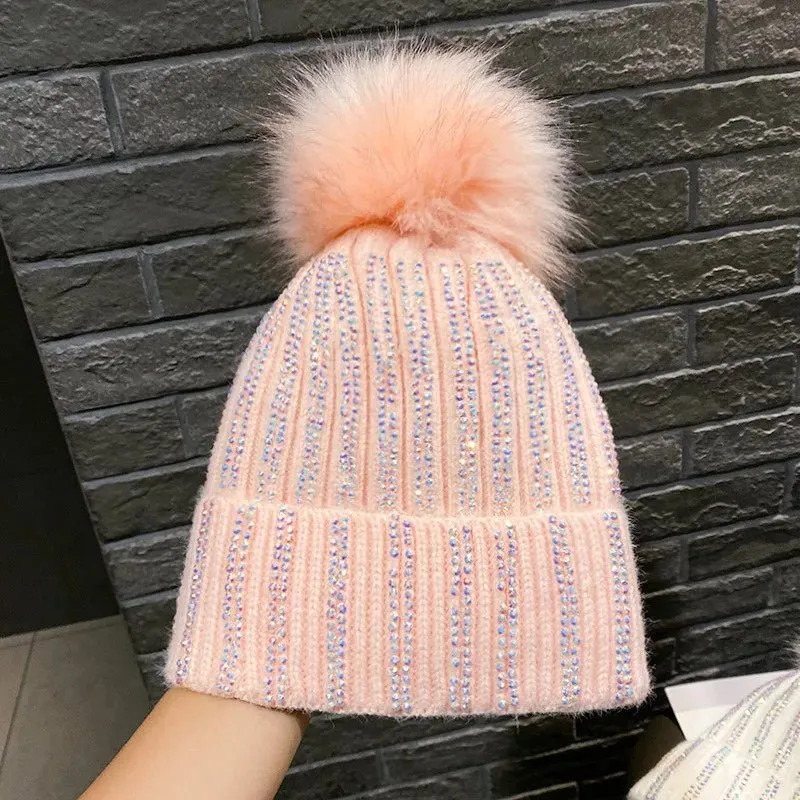 Sparkle Pom Pom Beanie