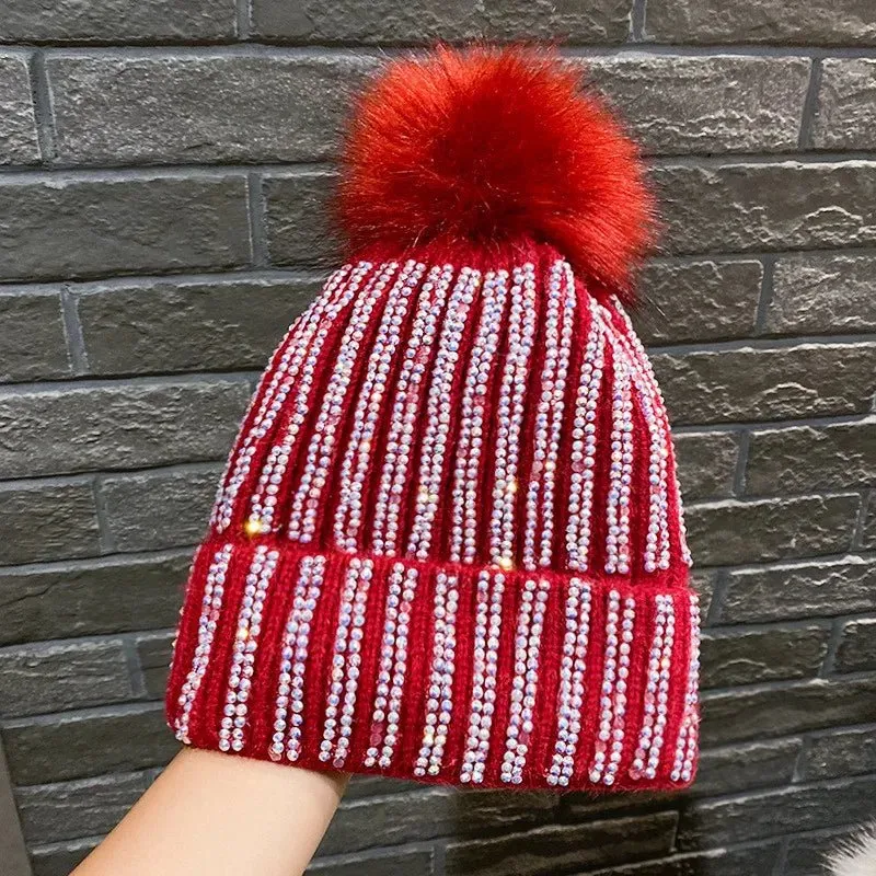 Sparkle Pom Pom Beanie