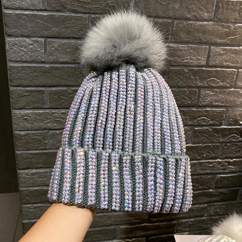 Sparkle Pom Pom Beanie