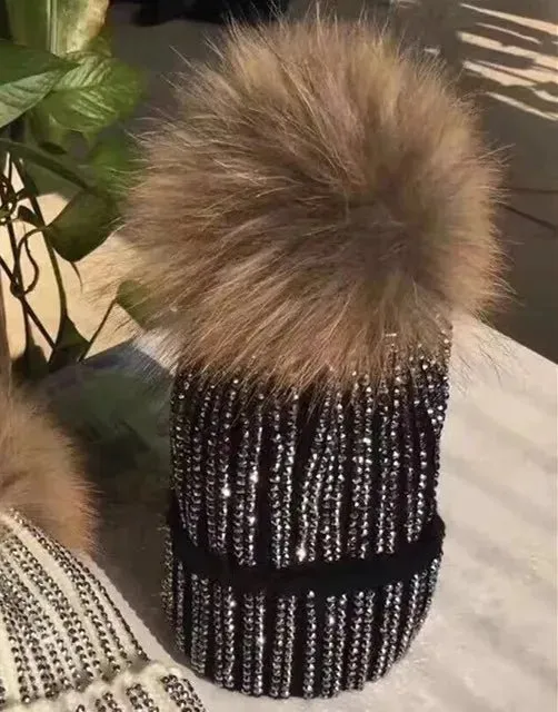 Sparkle Pom Pom Beanie