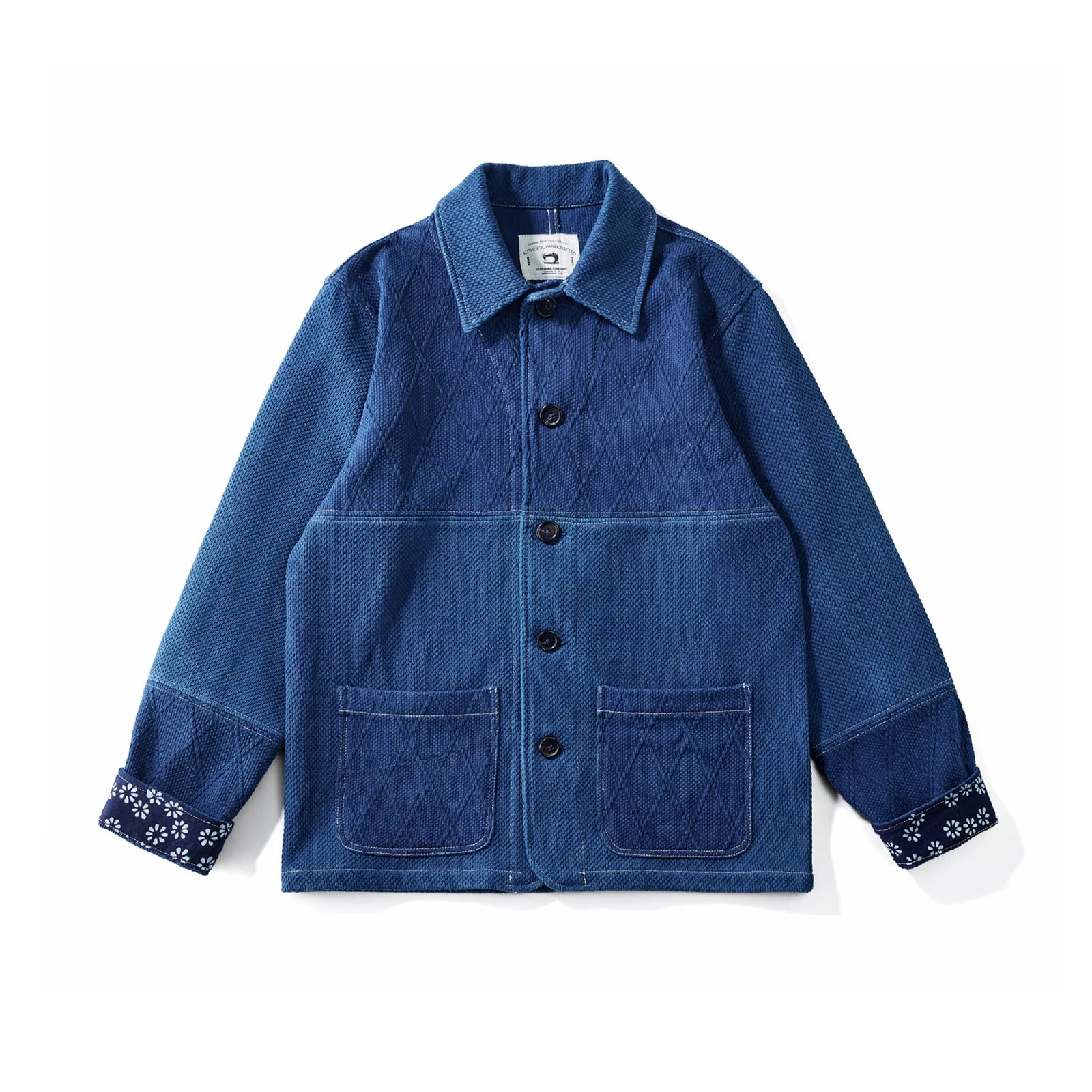 Spiny Fabric Indigo Jacket