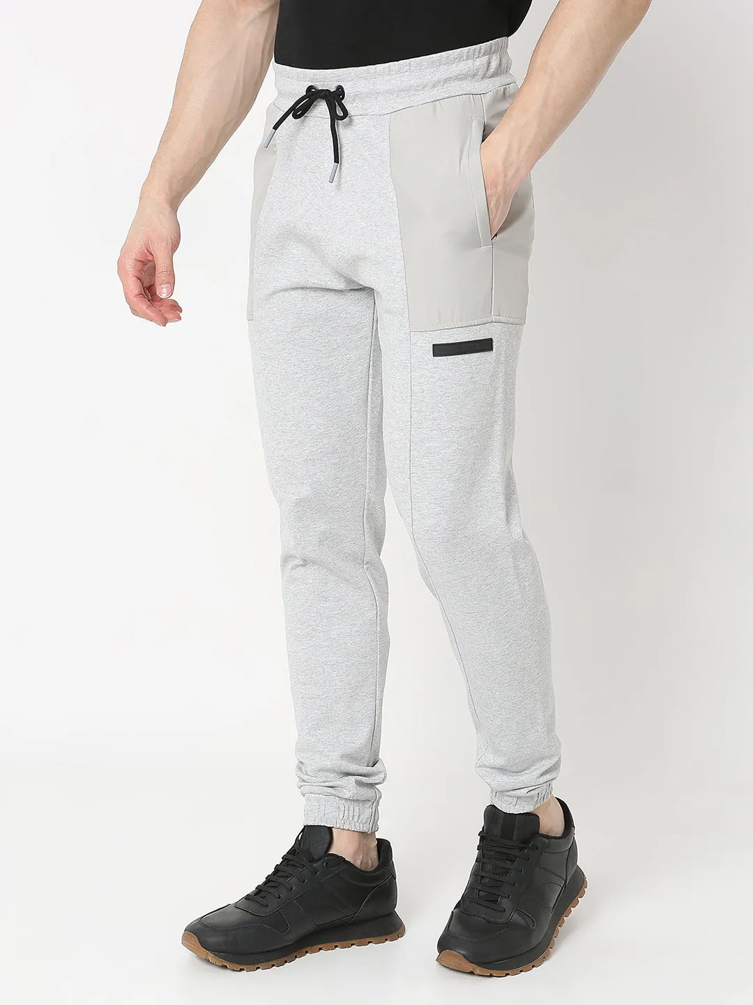 Spykar Men Blended Ankle Length Mid Rise Joggers Trackpant