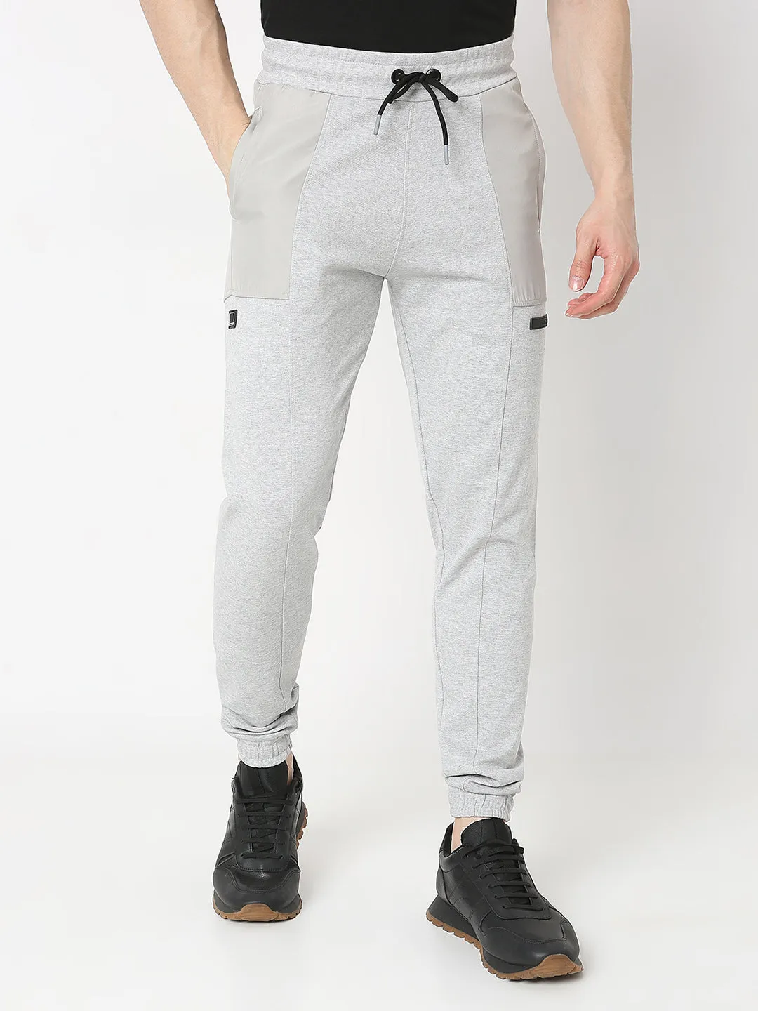 Spykar Men Blended Ankle Length Mid Rise Joggers Trackpant