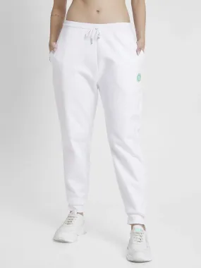 Spykar Women White Blended Joggers Fit Ankle Length Joggers