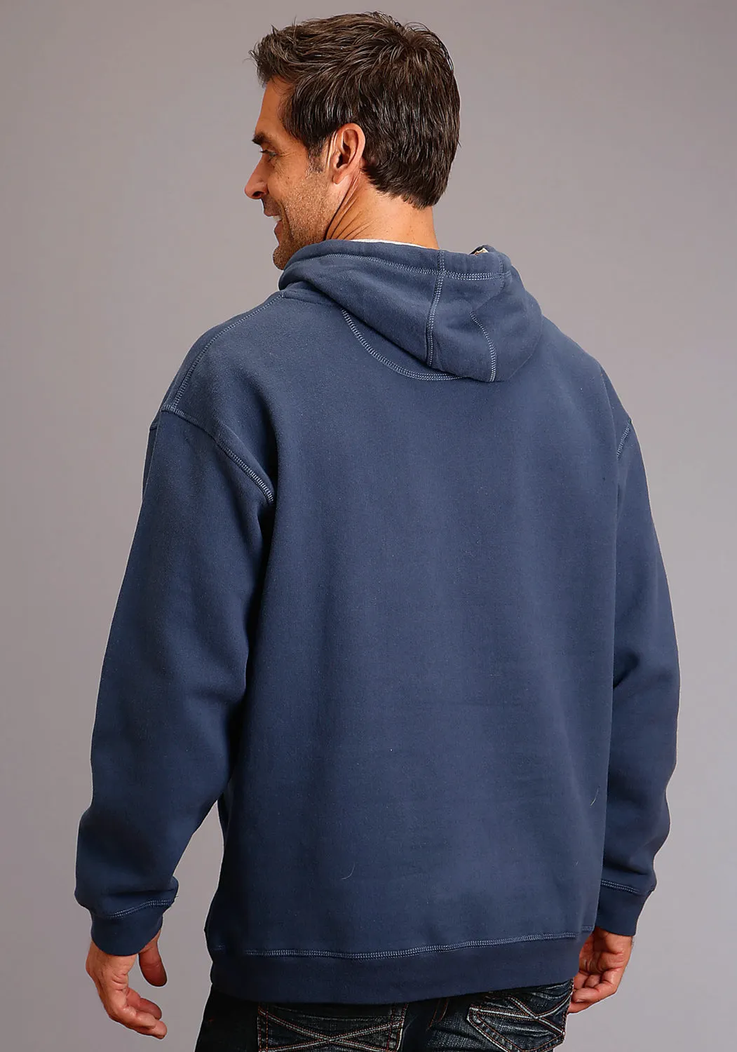 Stetson Mens Navy Cotton Blend Fleece Est 1865 Hoodie