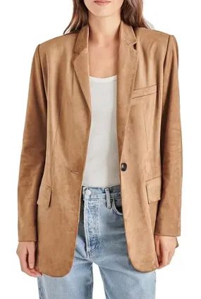 Steve Madden Imaan Suede Macadamia Blazer