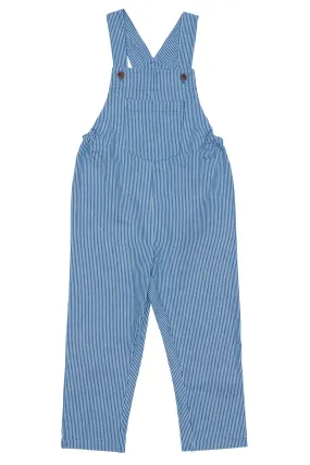 STRIPED YARNDYED OVERALL - SHARP BLUE STRIPE