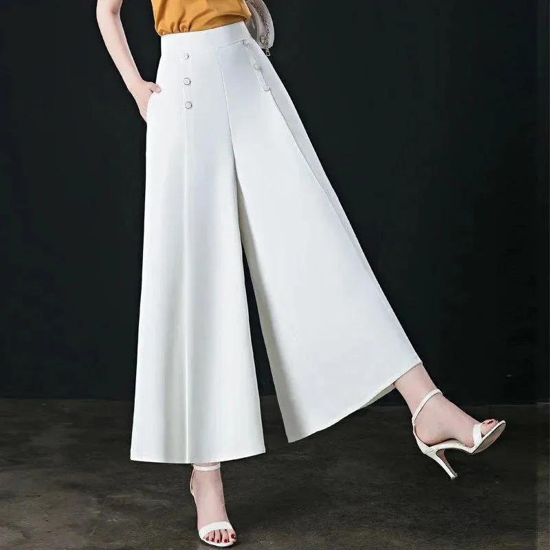 Stylish Pleated Wide-Leg Pants