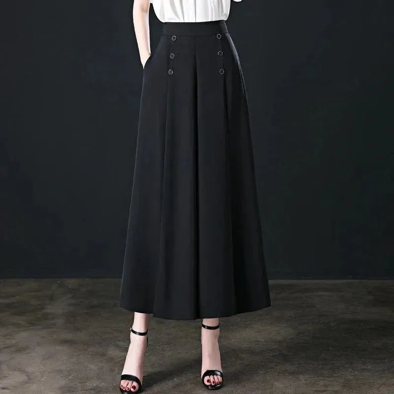 Stylish Pleated Wide-Leg Pants