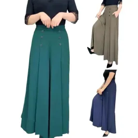 Stylish Pleated Wide-Leg Pants