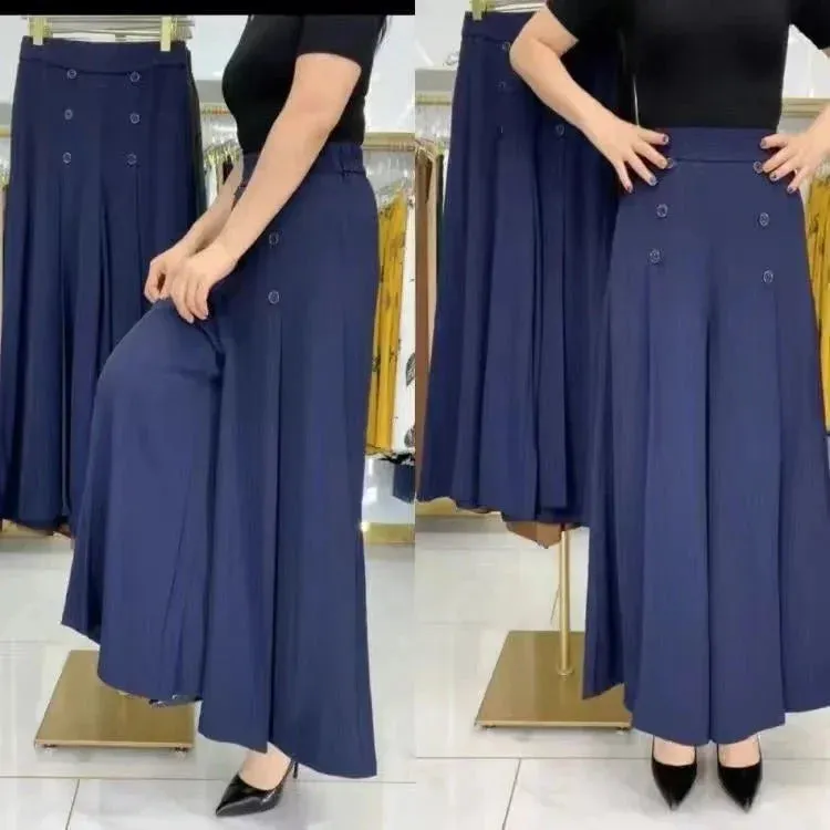 Stylish Pleated Wide-Leg Pants