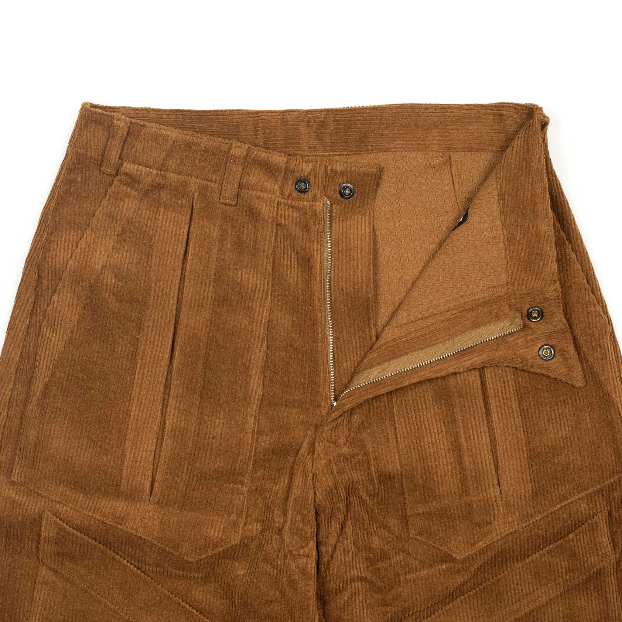 Submariner pants in chestnut brown cotton corduroy (restock)