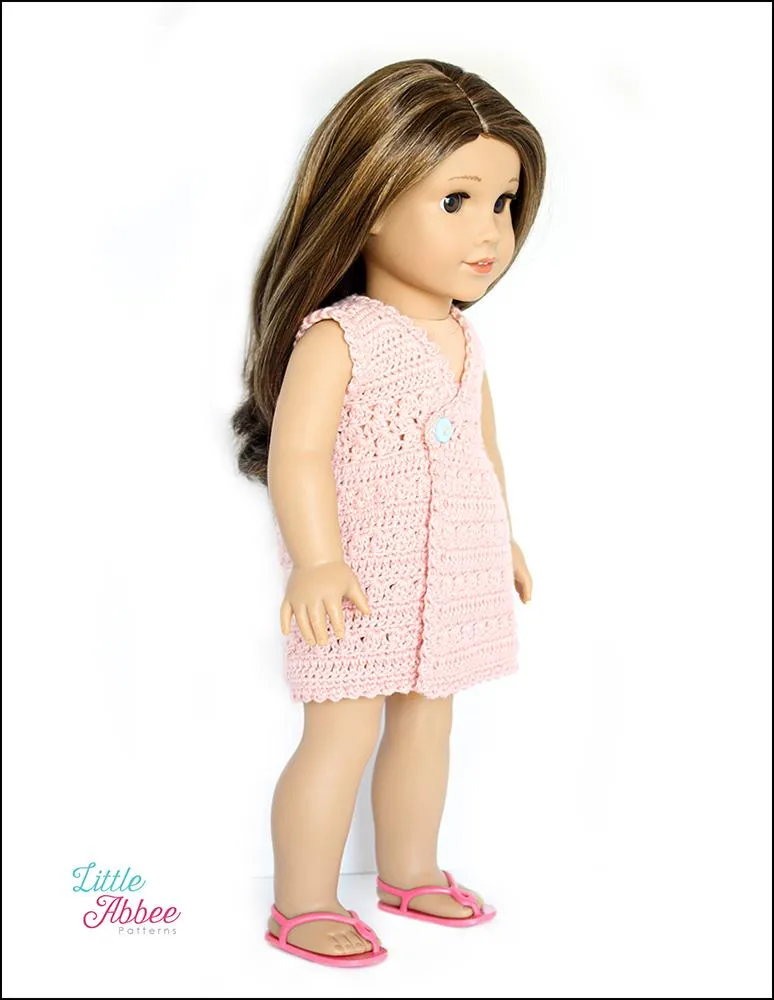 Summer Wrap Dress 18" Doll Clothes Crochet Pattern