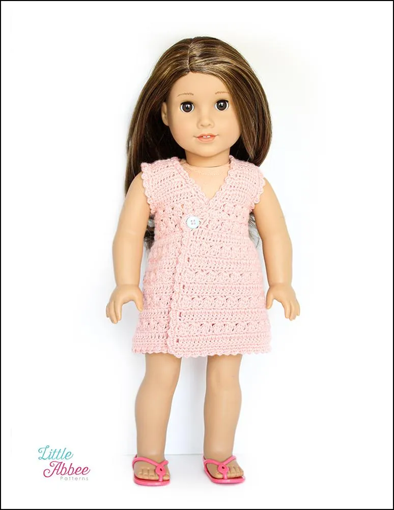 Summer Wrap Dress 18" Doll Clothes Crochet Pattern