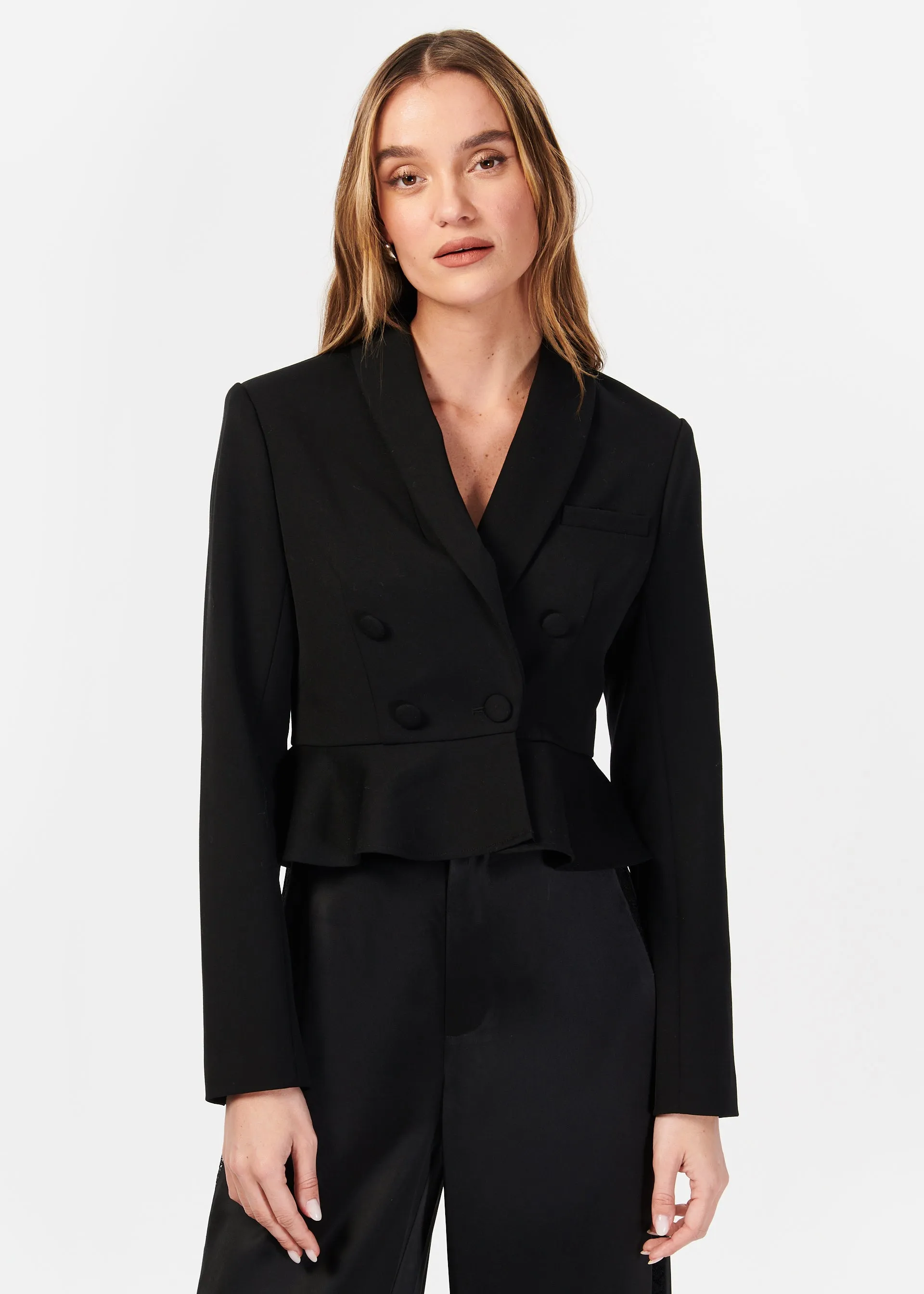 Sutton Cropped Blazer Black