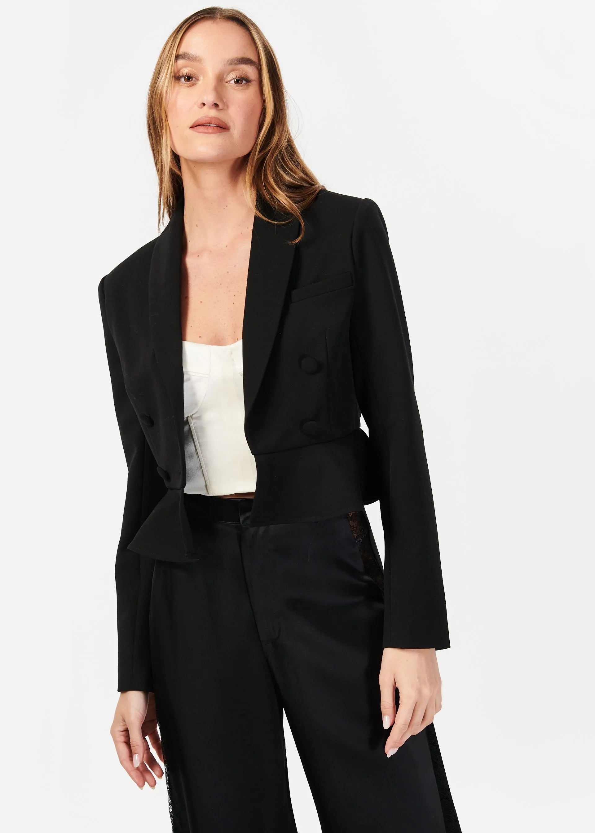 Sutton Cropped Blazer Black