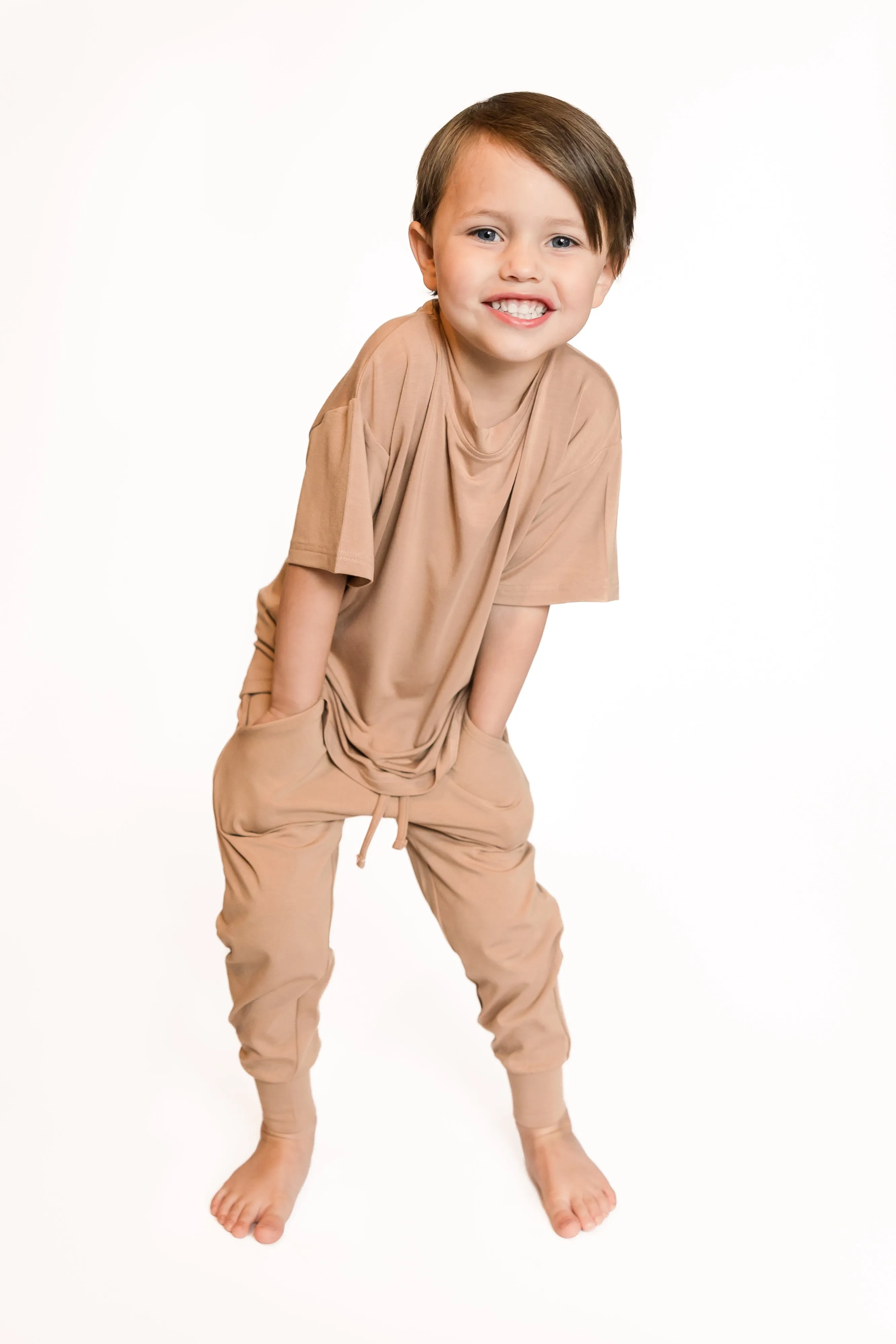 Tan Toddler Joggers