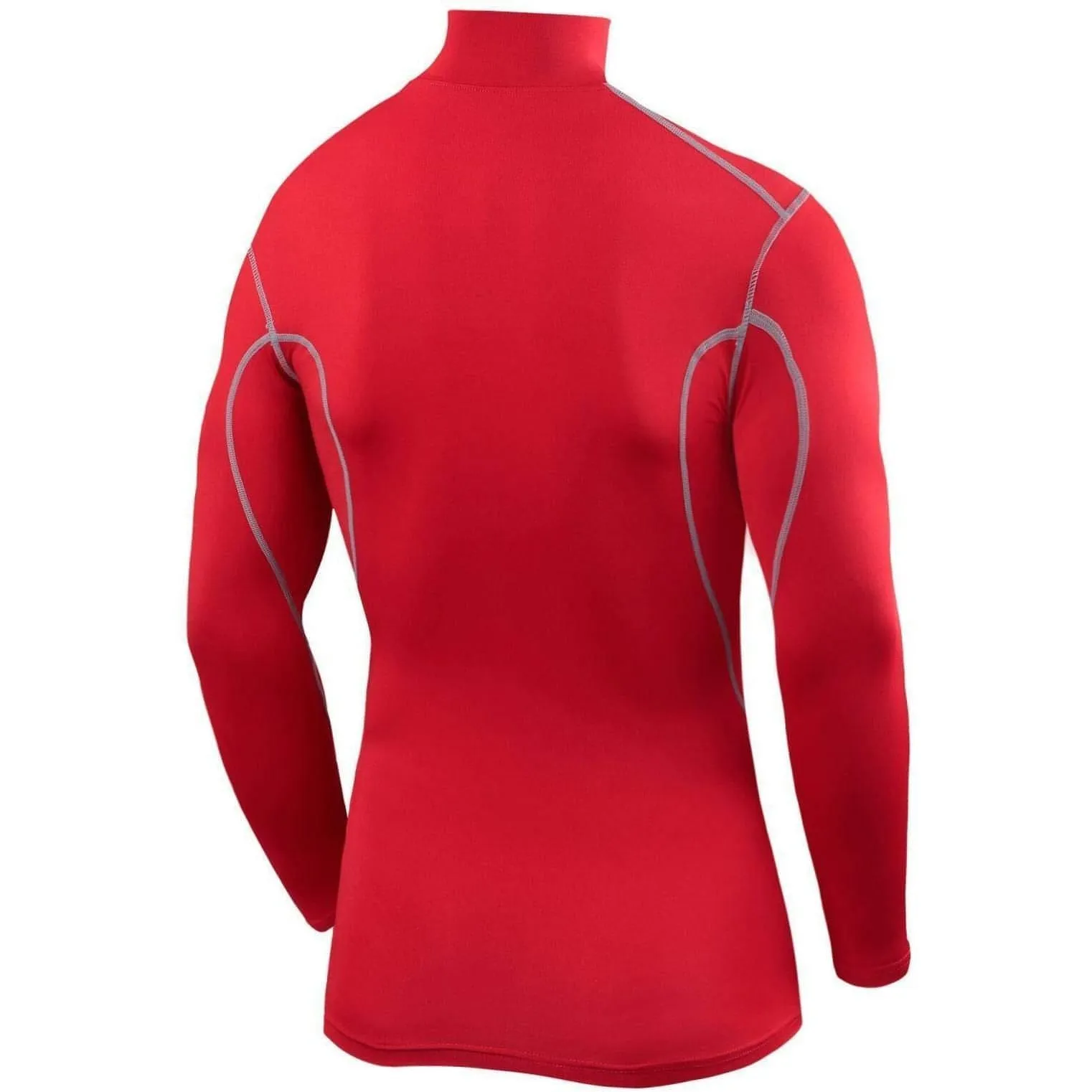 TCA Pro Performance Long Sleeve Mock Junior Compression Top - Red