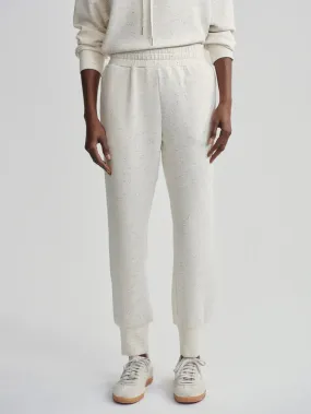 The Slim Cuff Pant 27.5" in Ivory Marl Fleck