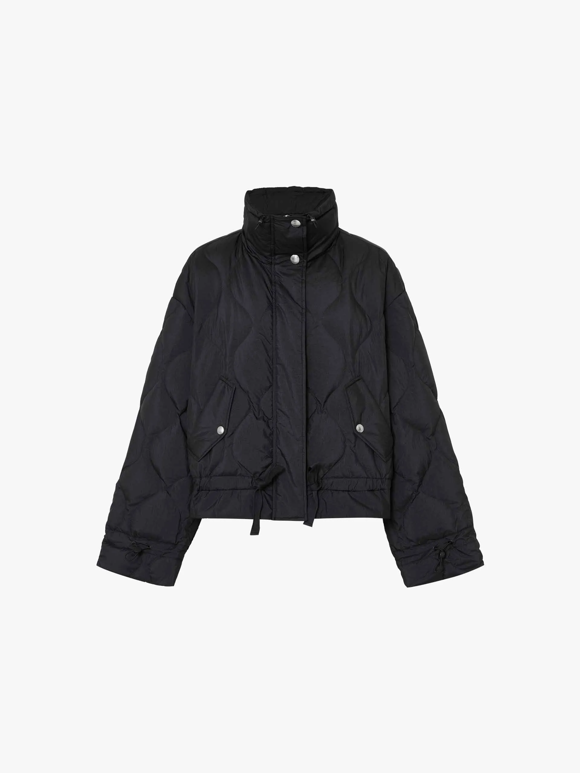 Tie Hem Quilted Down Jacket