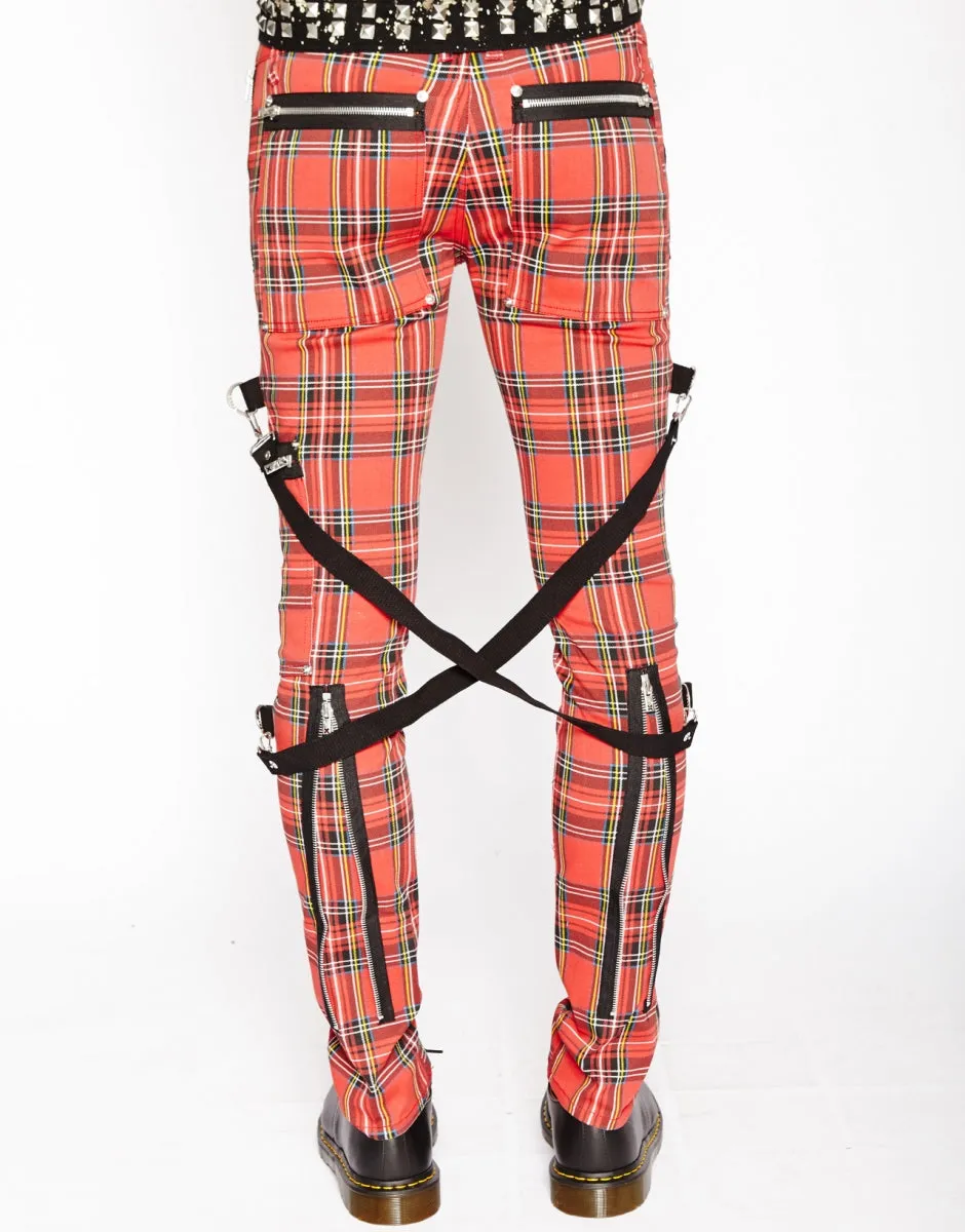 Tripp NYC Plaid Chaos Pants (Red)