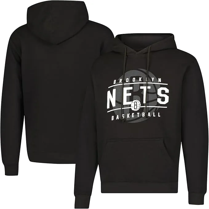 Ultra Game NBA Official Men's Super Soft Get Right Hoodie Sweatshirt, Brooklyn Nets, Black|Brooklyn Nets