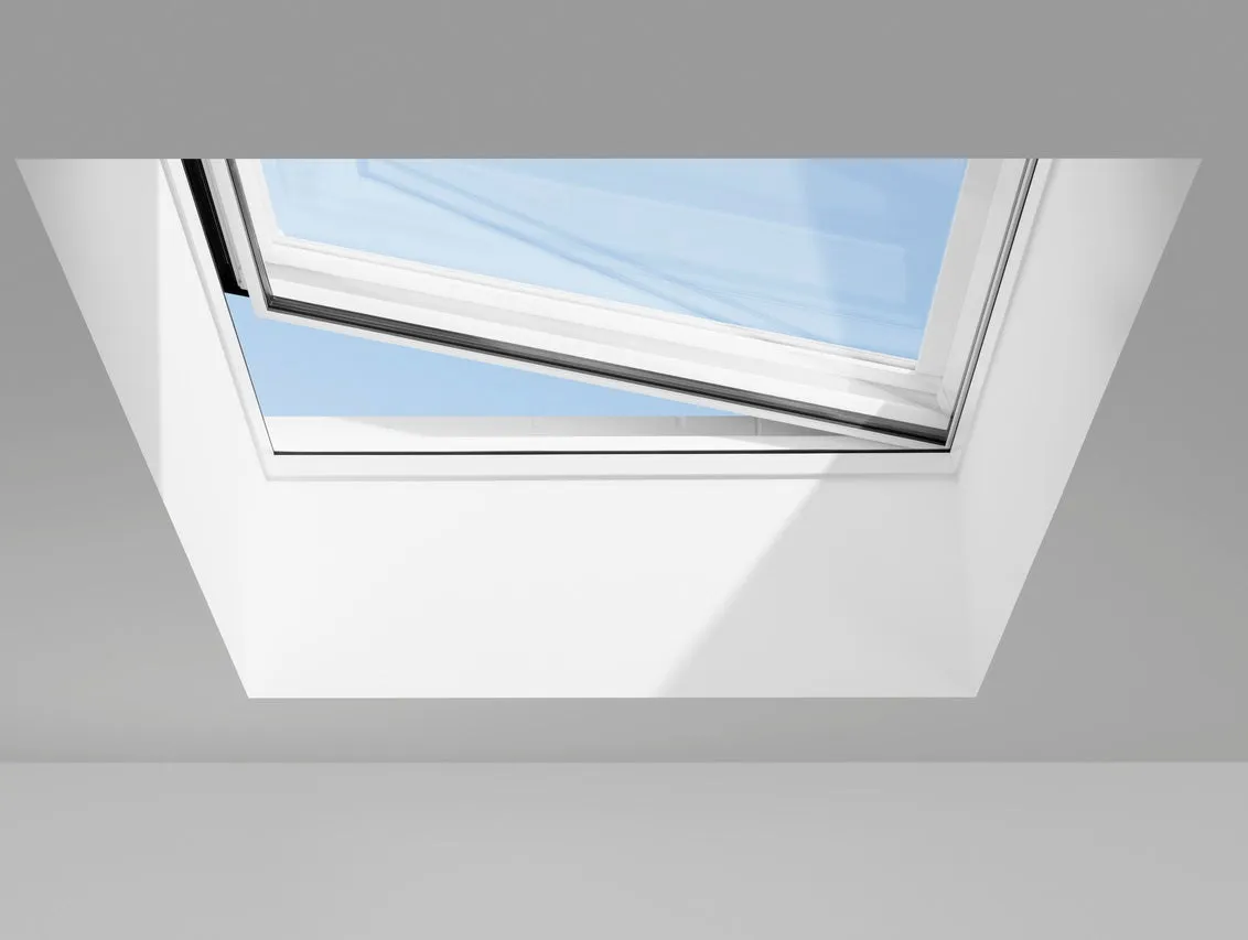 VELUX CVU 060060 S06Q Electric Flat Glass Rooflight Package 60 x 60 cm (Including CVU Double Glazed Base & ISU Flat Glass Top Cover)