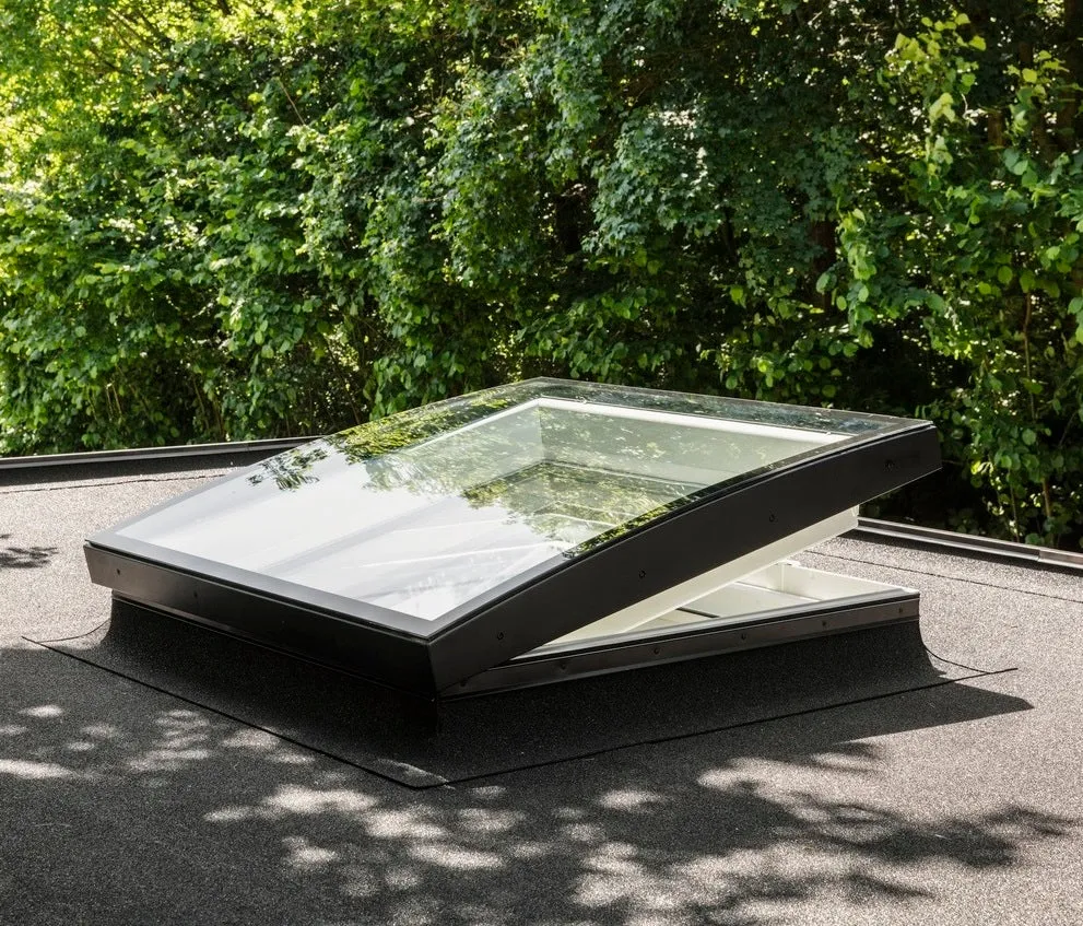 VELUX CVU 150150 1093 INTEGRA® SOLAR Curved Glass Rooflight Package 150 x 150 cm (Including CVU Triple Glazed Base & ISU Curved Glass Top Cover)