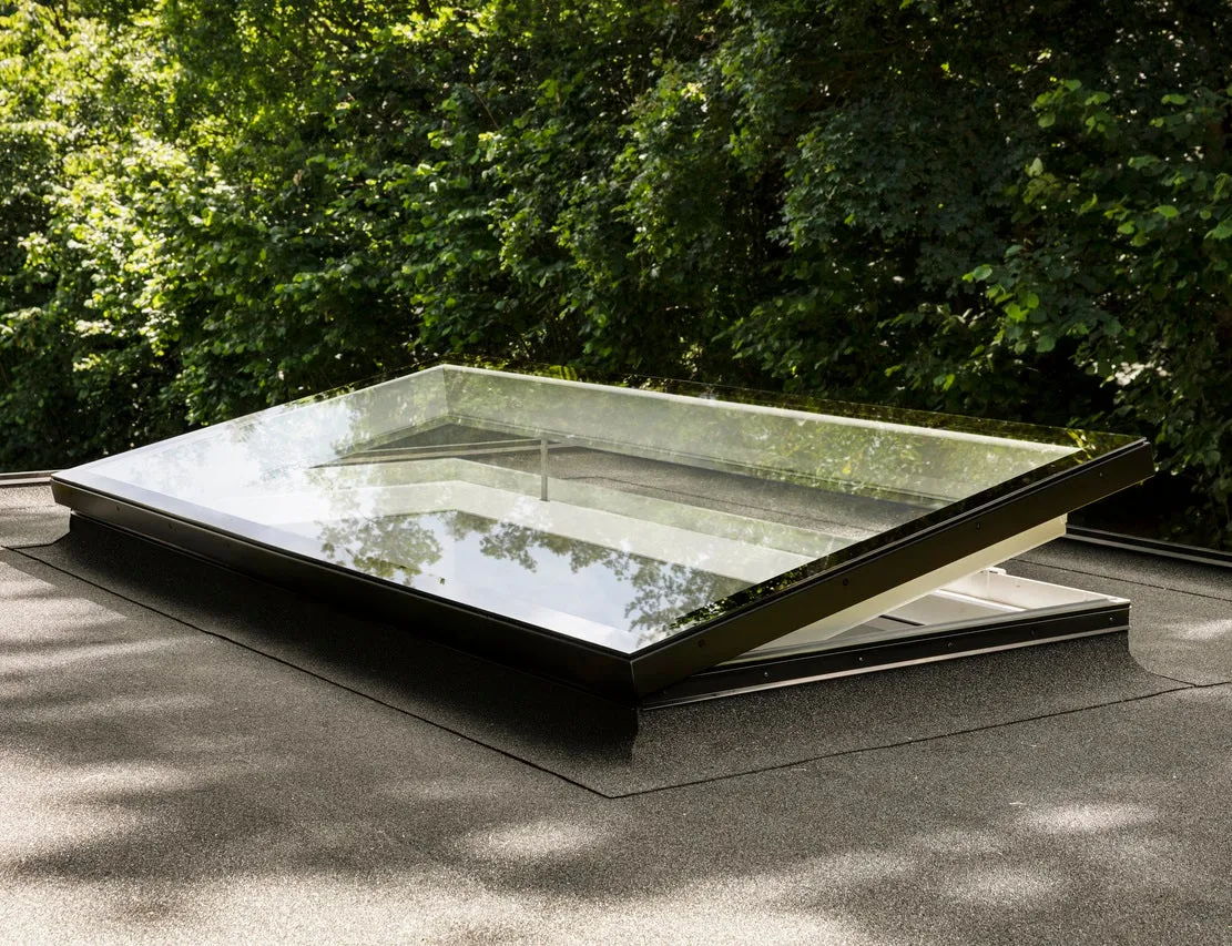 VELUX CVU 200100 S06Q Electric Flat Glass Rooflight Package 200 x 100 cm (Including CVU Double Glazed Base & ISU Flat Glass Top Cover)