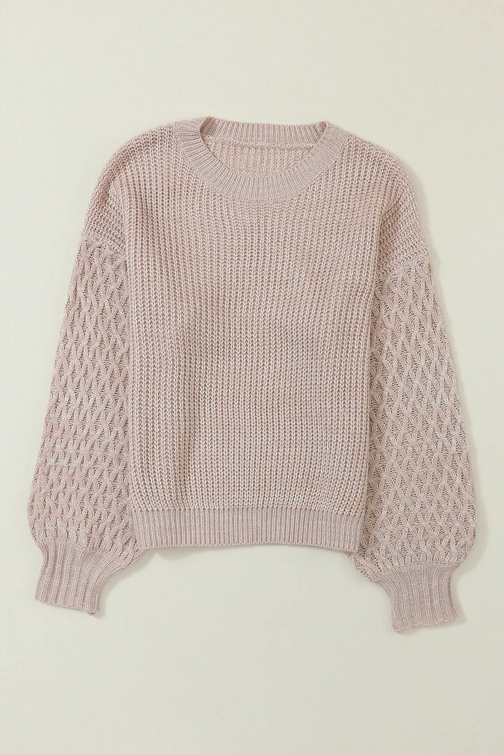 Verdant Chunky Knit Sleeve Drop Shoulder Sweater