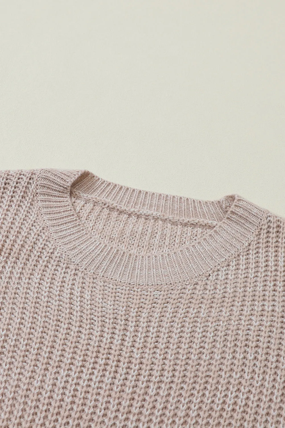 Verdant Chunky Knit Sleeve Drop Shoulder Sweater