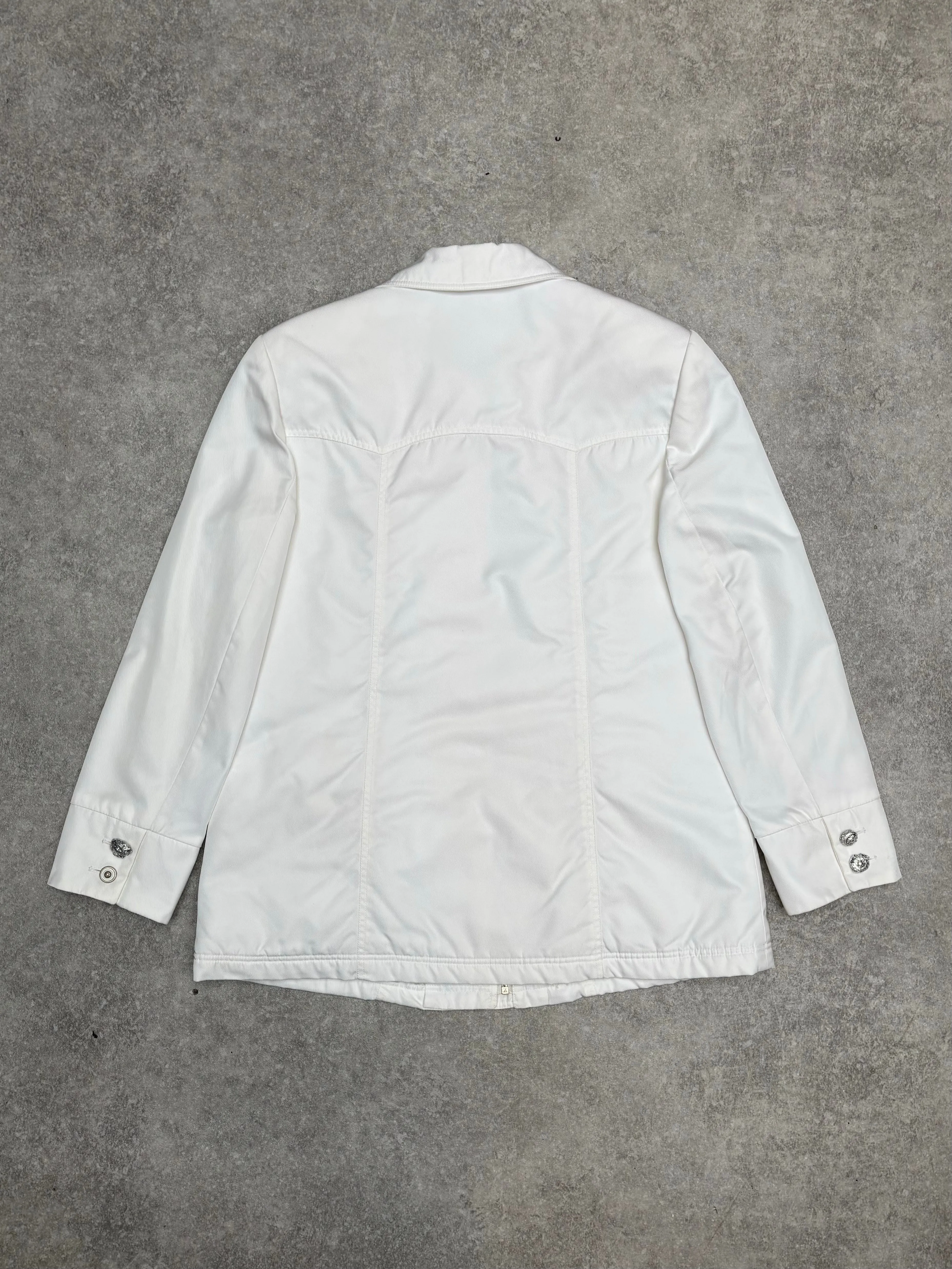 Versus Logo Quilted Lining Nylon Full Zip Jacket