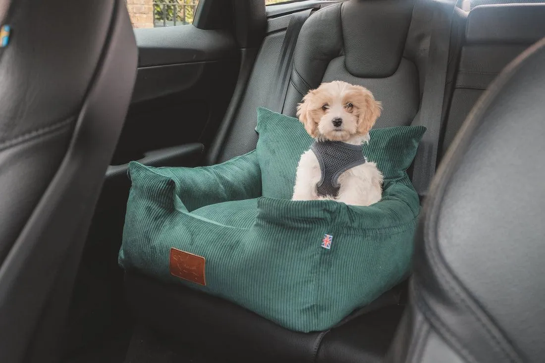 Where's Winnie Luxury Isofix Dog Car Seat | Country Green