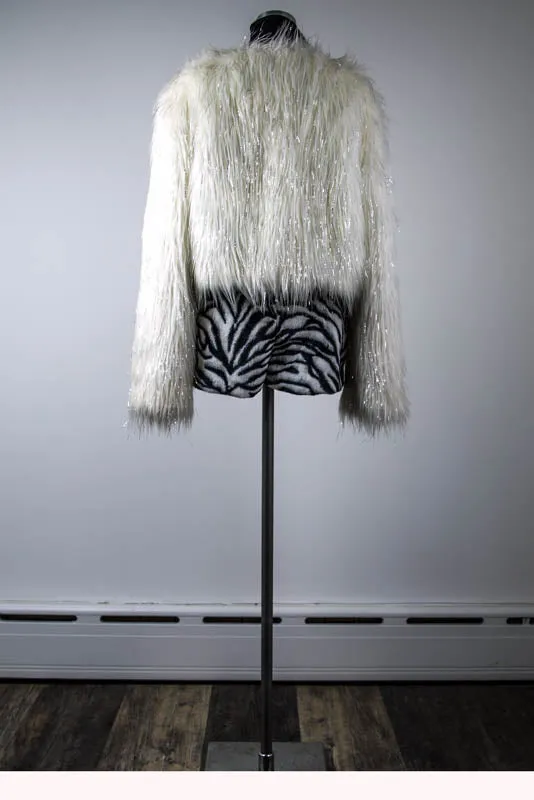 White Glamour Faux Fur jacket