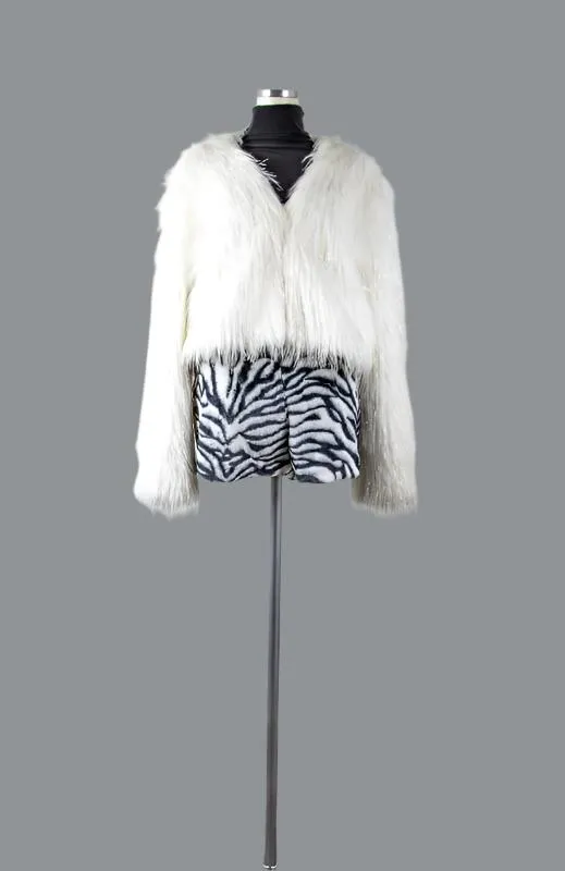 White Glamour Faux Fur jacket