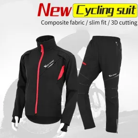 Winter Thermal Cycling Running Jacket Windproof Ski Snow Snowboard Jacket and Pants Set Men Women Sportswear Suit