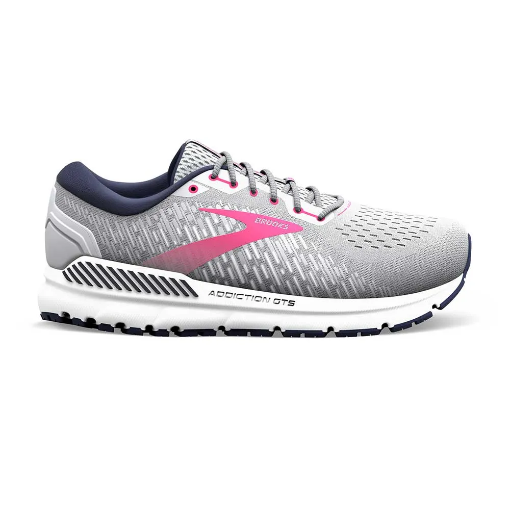 Women's Addiction GTS 15 Running Shoe - Oyster/Peacoat/Lilac Rose - Extra Wide (2E)