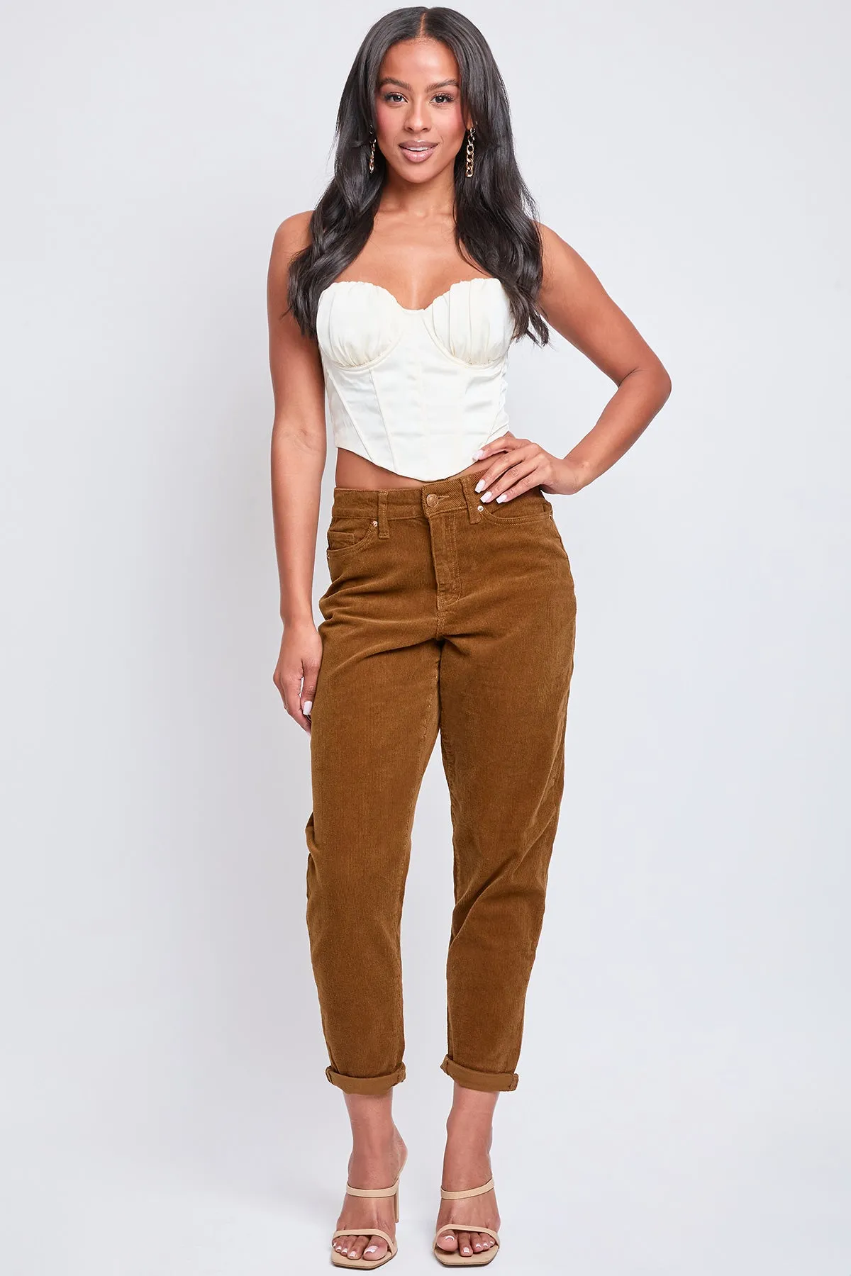 Women's Corduroy Mom Fit Pants