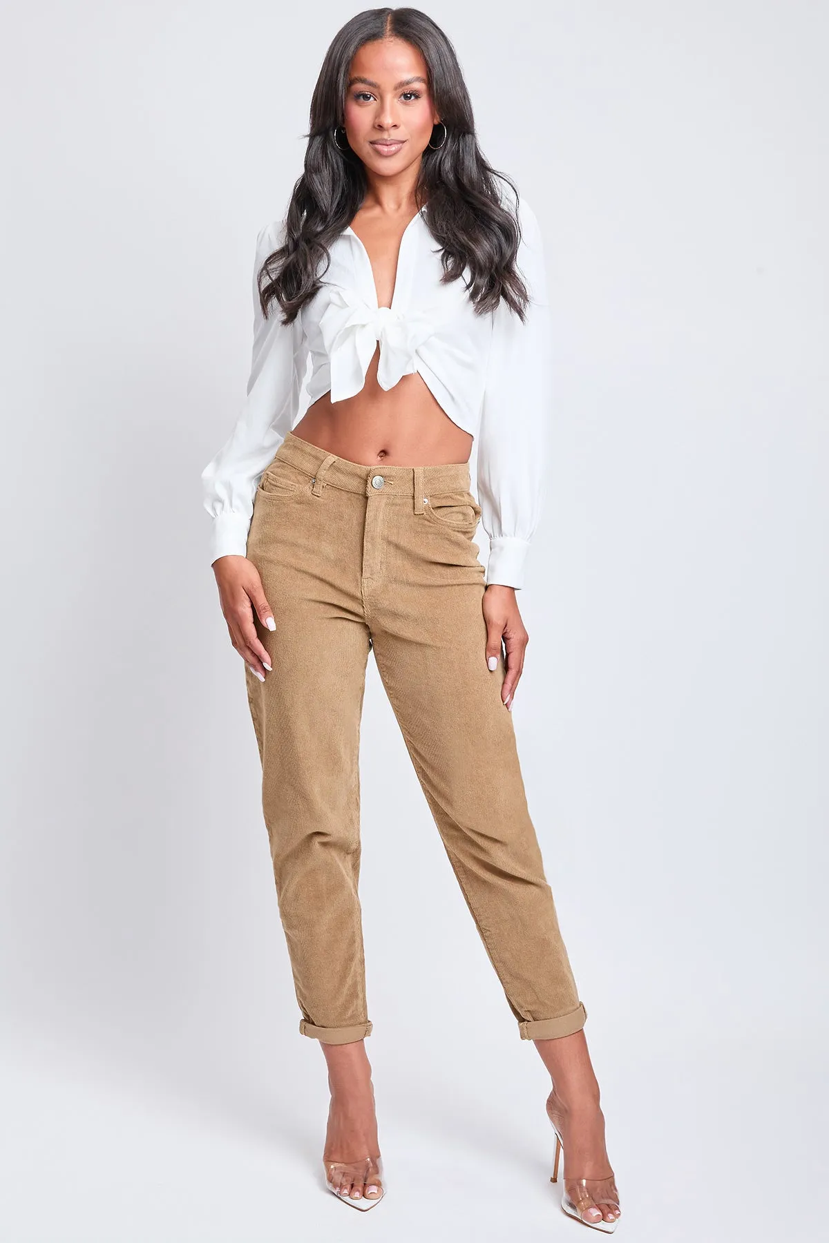 Women's Corduroy Mom Fit Pants