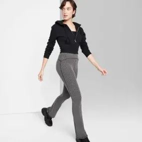 Women's Ribbed Flare Leggings - Wild Fable