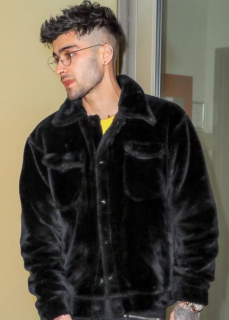 Zayn malik Black Furr Jacket