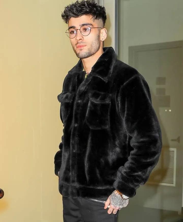 Zayn malik Black Furr Jacket