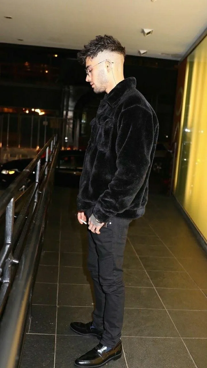 Zayn malik Black Furr Jacket