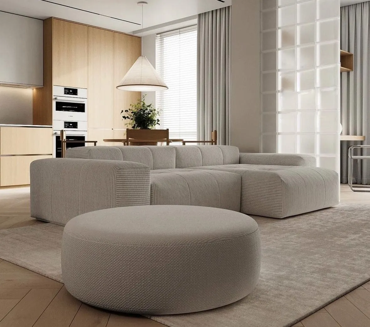 Zeneva Sectional Tufted Sofa