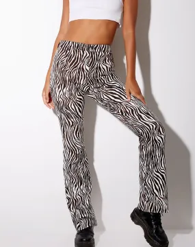 Zoven Flare Trouser in Zebra Vertical